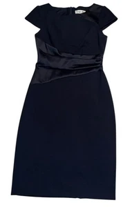 Harper Rose Women's Size 2 Navy Blue Wedding Sheath Dress Classy Elegant - Picture 1 of 8
