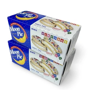 Moon Pie Mini Pastel de Cumpleaños Vainilla Galleta Fiesta Pasteles, 2 Cajas, 10 Por Caja (20 T - Imagen 1 de 7