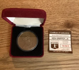 Ken Griffey Jr Highland Mint Bronze Coin Limited Edition COA Seattle Mariners - Picture 1 of 1