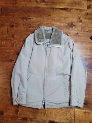 Vintage Mighty Mac Mens 40 Reg Out O’ Gloucester Coat Tan Khaki Jacket USA - Image 1 of 4