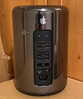Apple Mac Pro 2013 A1481 6-Core 3.5 GHz Xeon 32GB 2X AMD FirePro D700 GPU No SSD - Image 1 of 4