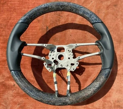 Volante Porsche 991 Cayenne 958 MACAN PANAMERA madera de abedul cuero negro Foto 1 de 4