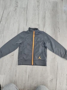 Air Jordan Boys Jacket Size 6 Gray Orange Large Logo - Picture 1 of 15