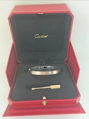 Cartier 4 бриллиант любовь браслет размер 18 Est. Розничная цена $14 000 - Изображение 1 из 4