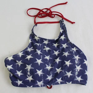 Xhilaration Bikini Oberteil Damen Large Neckholder Oberteil rot weiß blau American July 4 - Bild 1 von 5