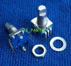 5 Stück Drehgeber Schalter EC11 Audio Digital Potentiometer 15mm Halbwelle - Bild 1 von 1