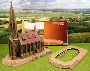 Vollmer N 1:160 KONVOLUT 7760 Stadtkirche "Stuttgart-Berg" + 2x 7759 Freitreppe - Picture 1 of 15