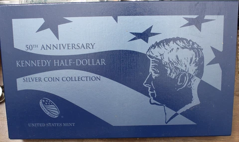 2014 50th Anniversary Kennedy P D S W Half Dollar 90% Silver 4 Coin Set.Lot 9507 Cover