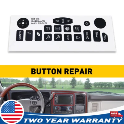For Cadillac Navugation Escalade Hummer Button Repair Radio Decals Sticker - Image 1 of 4