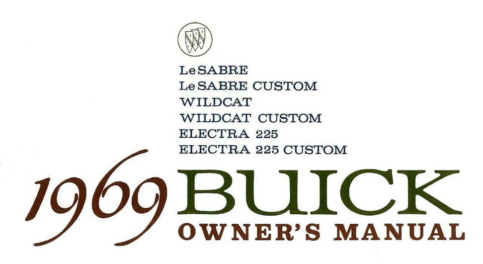 Buick LeSabre Wildcat Electra 1969 manual del propietario guía del usuario libro del operador fusibles Foto 1 de 1