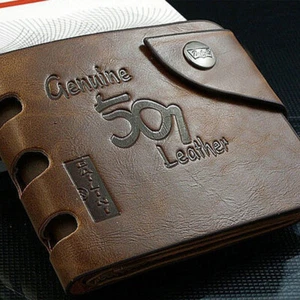 Men's Leather Short Wallet Bifold Card Holder Slim Clutch Purse Billfold Handbag - Picture 1 of 8