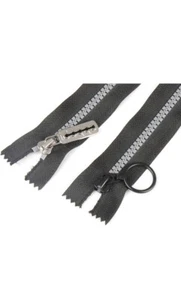 Idoqqo #5 con cremallera dientes de personalidad ropa individual - negra - 2 piezas - 12 pulgadas - Imagen 1 de 3