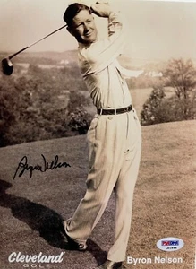 Byron Nelson signed 8x10 photo - HOF, Masters Champion - PSA/DNA Authenticated - Picture 1 of 3