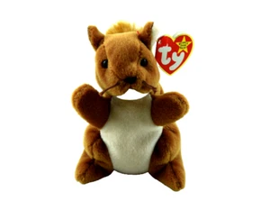 Ty Original Beanie Babies Collection - Nuts The Squirrel - Style 4114 - Picture 1 of 3