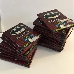 DC Comics Batman Returns Topps Stadium Cards 20 Sealed Packs - Vintage Sealed - Picture 1 of 4