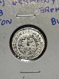 1764 RDDB Germany Silver Groton Coin Bremen Brilliant Uncirculated - Picture 1 of 7