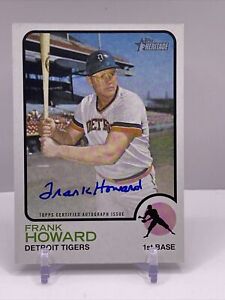2022 Topps Heritage Real One Autographs Frank Howard On Card Auto