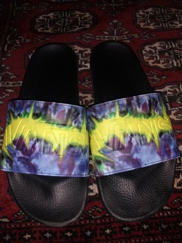 Scarpe sandali uomo Vans skateboard RARI TIE DYE stampa logo scivolo doccia piscina 9