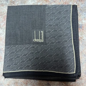MAN HANDKERCHIEF CLASSIC VTG COTTON POCKET ART SQUARE GRAY GEOMETRICS 19” #DH9 - Picture 1 of 3