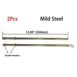 2Pcs Double Headers Straight Wire Universal Exhaust Hanger 1/2'' Mild Steel New - Picture 1 of 9