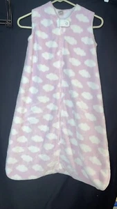 HB Hudson Baby Sleeping Bag 18-24 months Sleepsack Sleeveless Pink Clouds Fleece - Picture 1 of 10