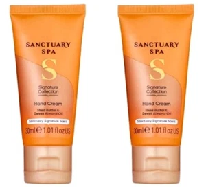 2x Sanctuary Spa Signature Collection Handcreme - Reisegröße - 2x 30g - Neu - Bild 1 von 1