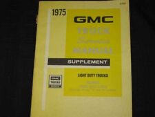 1975 GMC Light Duty Truck /Jimmy Shop Manual Supplement