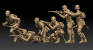 Peddinghaus 3 D Druck 1/48 48177 6 US Soldats Angreifend - Photo 1 sur 1