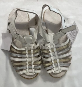 UGG Australia Gretel weiße Lederriemensandalen Mädchen Größe 11/28 - Bild 1 von 9