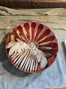 Mathew Patton Pottery Abstract 13 Art Bowl Wall Hanging Signed Handmade Sun Moon - Picture 1 of 8