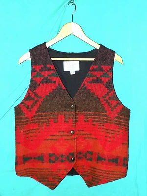 Excelente! De colección P.L. CHALECO DE LANA AZTECA GREENE'S PAM BAUER PARA MUJER, TOTALMENTE FORRADO, CINTURA 38" Foto 1 de 4