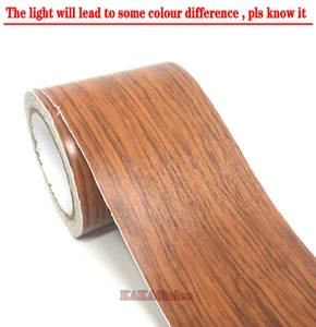 4" Wide Wood Textured Grain Strips Vinyl Wrap Sticker Furniture Repair No.9723 - Picture 1 of 5