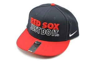Nike True Boston Red Sox Just Do It MLB schwarz Flat Bill Mütze Kappe - Bild 1 von 1