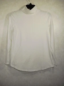 J Jill Relaxed Turtleneck Top Women XS White Long Sleeve - Picture 1 of 7