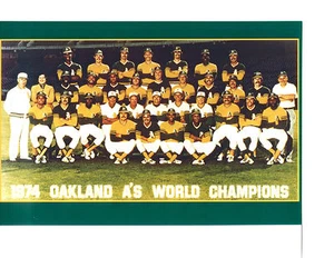 1974 WORLD CHAMPIONS OAKLAND ATHLETICS A'S 8X10 TEAM PHOTO BASEBALL - Picture 1 of 1