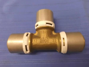 FRM030-Fränkische Rohrwerke -alpex T- Stück 32mm -32mm -32mm aus Messing - Bild 1 von 1