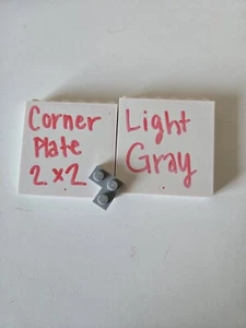 LEGO 2x2 Corner Plate Light Gray #3022 single brick marvel disney Star Wars Road - Picture 1 of 7