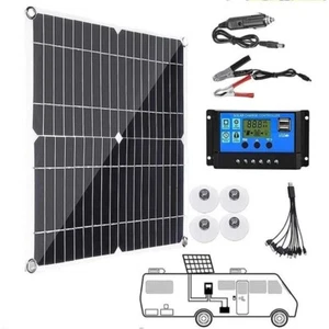 Weiches Solarpanel 200W 12V Monokristallin + Controller 10-100A Wohnmobil - Bild 1 von 4