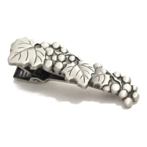 Grape Wine Sommelier Unique Tie Clip Bar Pin Clasps Tacks RooZee Made in Japan - Picture 1 of 5