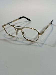 TITMUS Z87 5 3/4 Eyeglasses FRAMES ONLY 52 20 Gold Tone Glasses Eyeglass - Picture 1 of 7