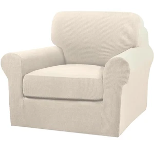 2 Piece Chair Covers for Living Room Armchair Couch Cover with Individual Cus... - Bild 1 von 8
