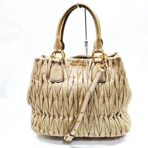 Miu Miu Hand Bag Brown Leather 3129289 - Picture 1 of 11