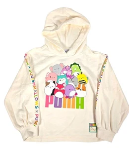 Puma X Squishmallows Girls Youth Kids Graphic Sweatshirt Cream Size XS NWT - Picture 1 of 11