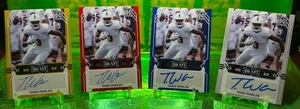 LOT X4 2022 RC AUTO Tariq Woolen GOLD BLUE RED SILVER Leaf Draft Seahawks UTEP - Picture 1 of 2
