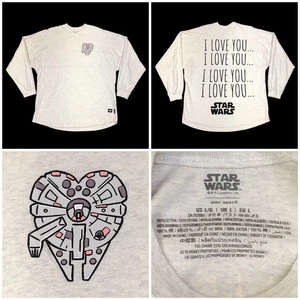 Disney Star Wars Spirit Trikot Erwachsene Größe L Oversized grau I Love You - Bild 1 von 7