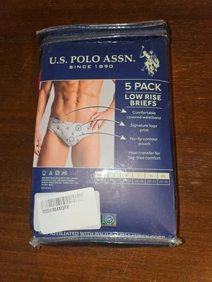 Paquete de 5 calzoncillos BAJA ASOCIACIÓN POLO EE. UU. Talla XL colores surtidos NUEVO Foto 1 de 2