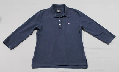 Vintage Polo Jeans Co Ralph Lauren Womens 3/4 Sleeve Polo Shirt L Flag Logo Y2K - Image 1 of 4