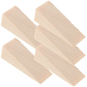5 Pcs Wood Triangle Wedge Baby Child Door Holder Finger Protector Stopper - Picture 1 of 12