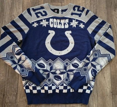 Indianapolis Colts #12 Andrew  Luck Ugly Christmas Sweater Unisex Size M NFL - Image 1 of 3