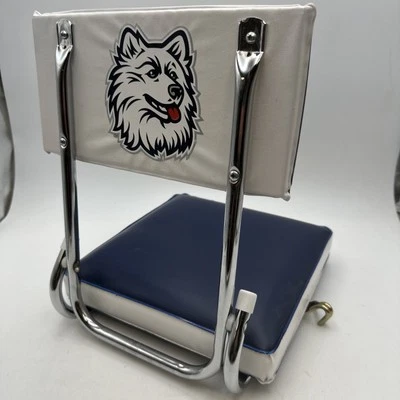 De colección UCONN Huskies Campo de Fútbol Hockey Barco Plegable Estadio Blanqueador Asiento Vinilo Foto 1 de 4